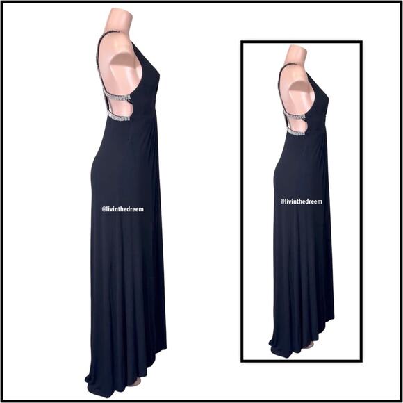 Sky Black Rhinestone Maxi Dress $199 - Picture 8 of 12